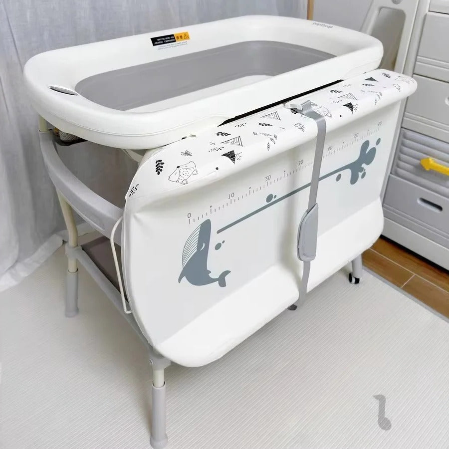 Adjustable Baby Changing Table with Built-In Bath & Ergonomic Design | Space-Saving Diaper Changing Station for Comfortable Use