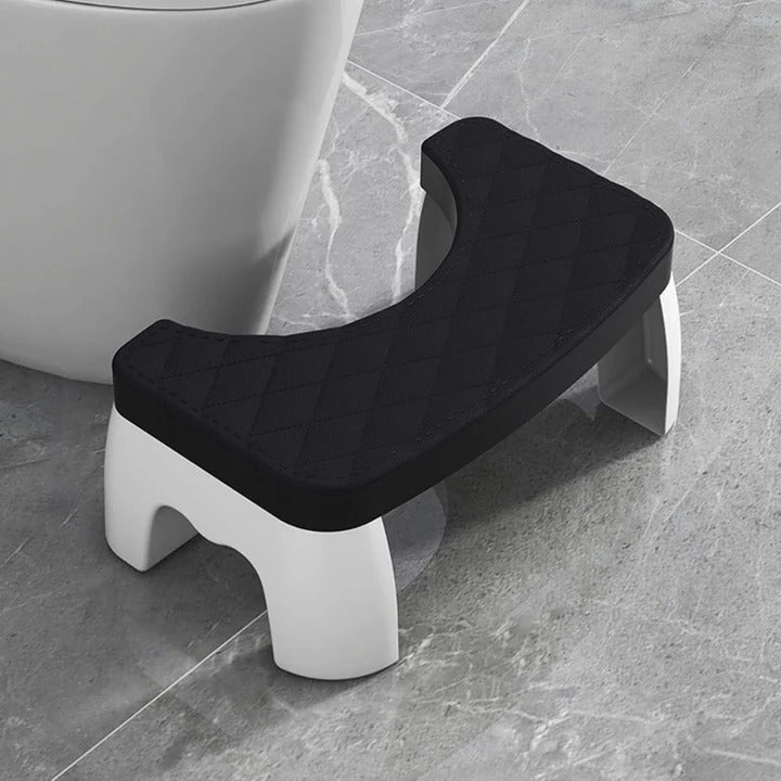 Bathroom Stool | Ergonomic Squat Stool with Textured Grip Surface | Compact Design for Improved Comfort