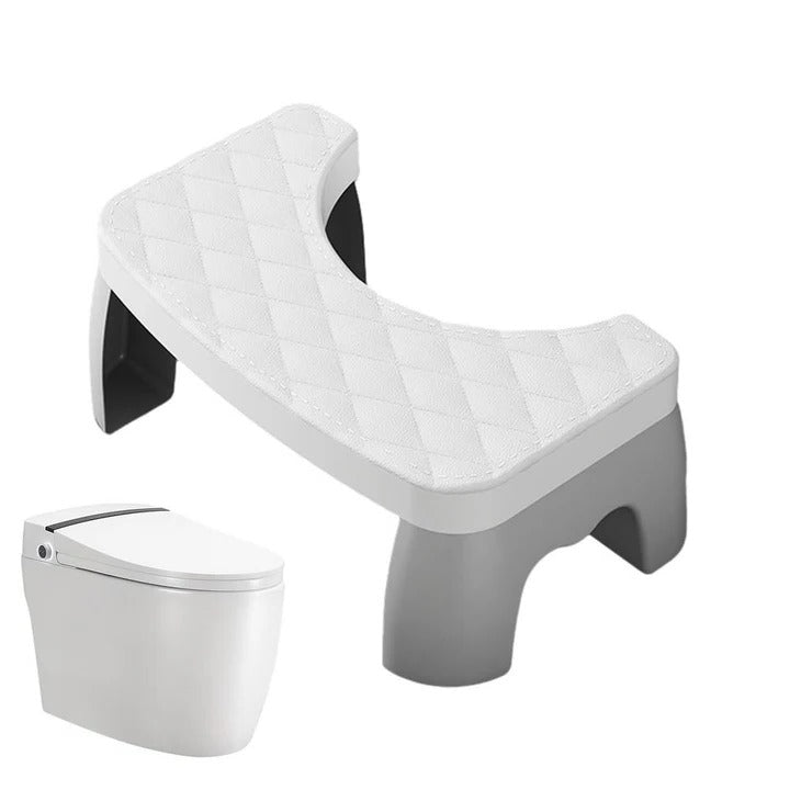 Bathroom Stool | Ergonomic Squat Stool with Textured Grip Surface | Compact Design for Improved Comfort