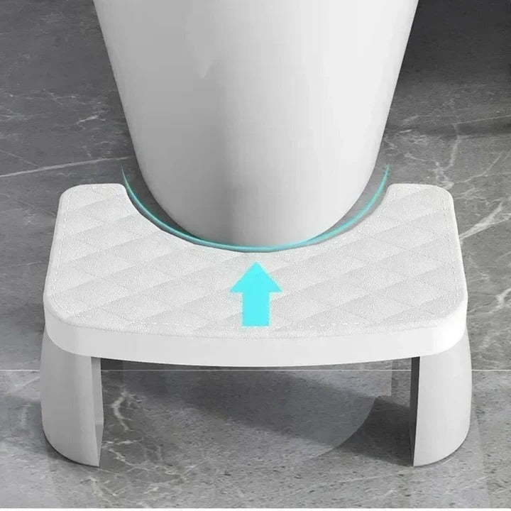 Bathroom Stool | Ergonomic Squat Stool with Textured Grip Surface | Compact Design for Improved Comfort