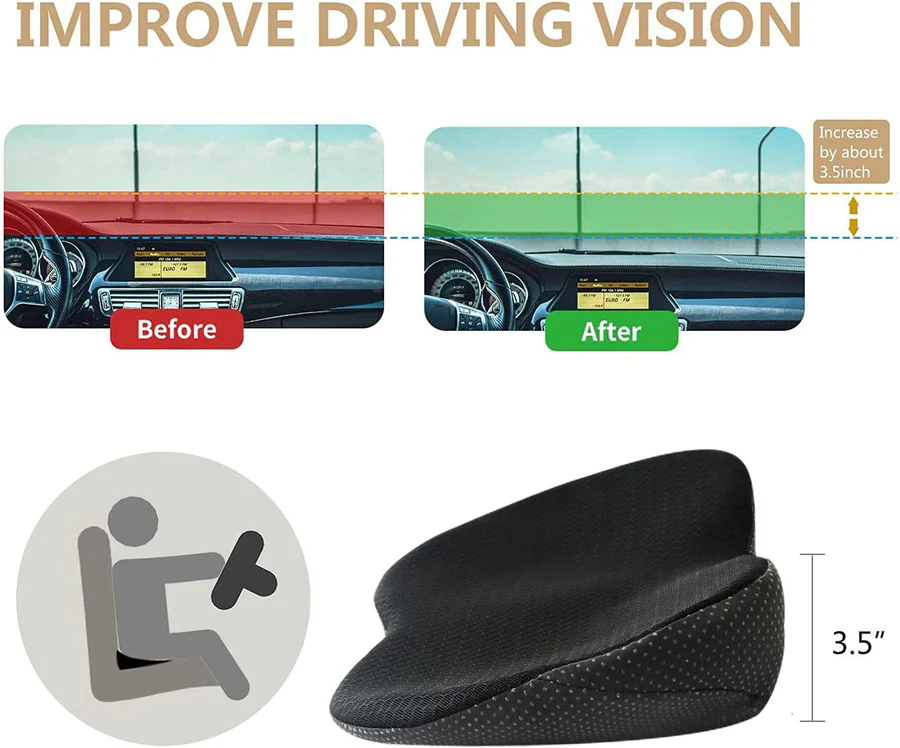 Car Seat Cushion Memory Foam Pad