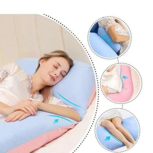 Comfort Haven | U-Shaped Body Pillow with Adjustable Loft | Ergonomic Support for Pregnancy and Side Sleepers