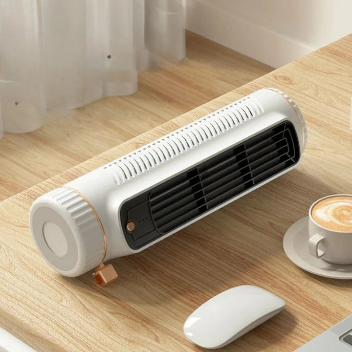Compact Bladeless Tower Fan with USB Power & Quiet Operation | Ideal for Balanced Airflow and Personalized Comfort