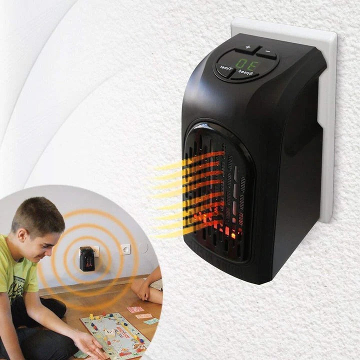 Compact Ceramic Heater | Portable Space Heater with Adjustable Power | Efficient Heating for Small Rooms