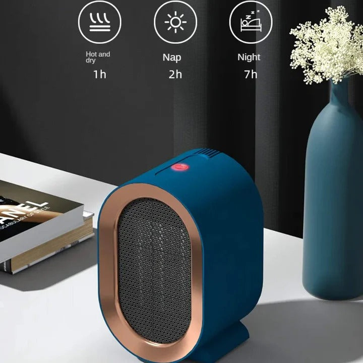 Compact Electric Space Heater | Energy Efficient Ceramic Heater with Timer | Quick Warmth for Small Spaces