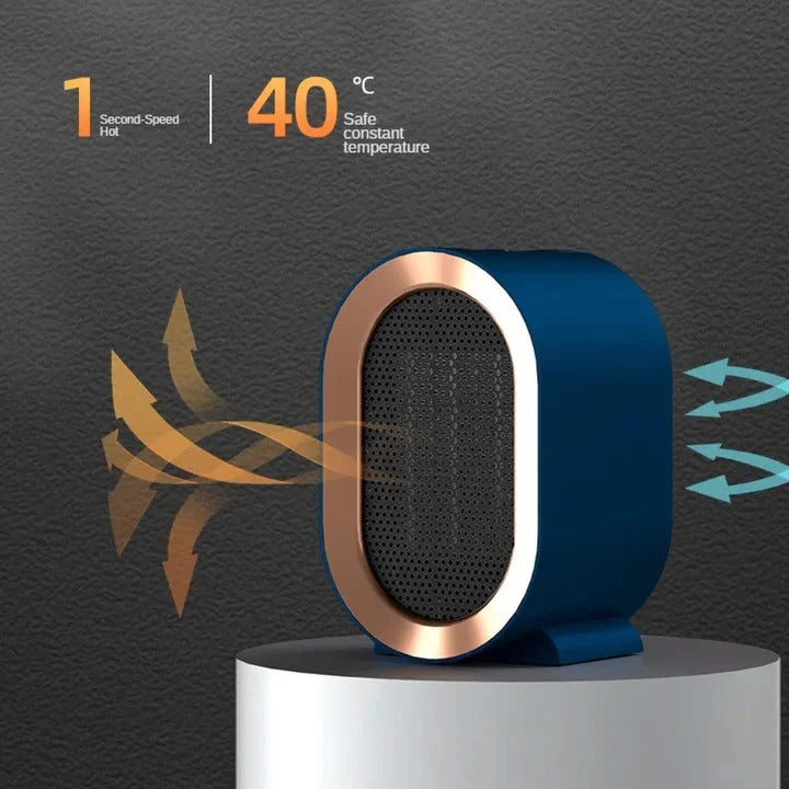 Compact Electric Space Heater | Energy Efficient Ceramic Heater with Timer | Quick Warmth for Small Spaces