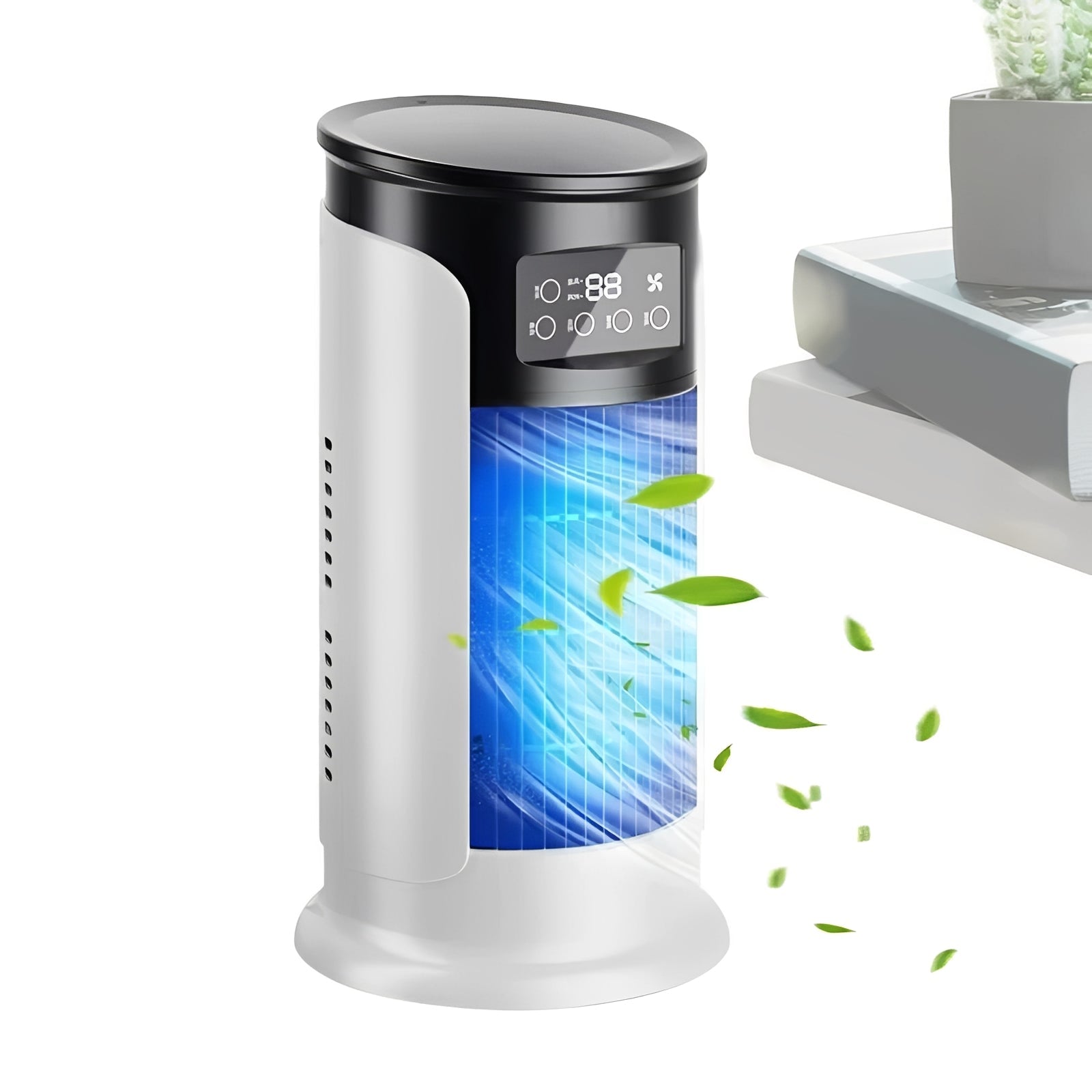 Compact Evaporative Cooling Fan | Low Noise Operation with Adjustable Timer for Personal Comfort