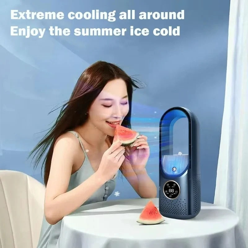 Compact USB Bladeless Fan | Whisper-Quiet Operation for Personal Cooling