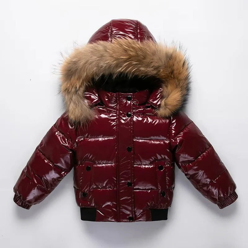 Cozy Kids | Waterproof Down Parka with Fur Trim Hood | Insulated Design for Ultimate Winter Warmth
