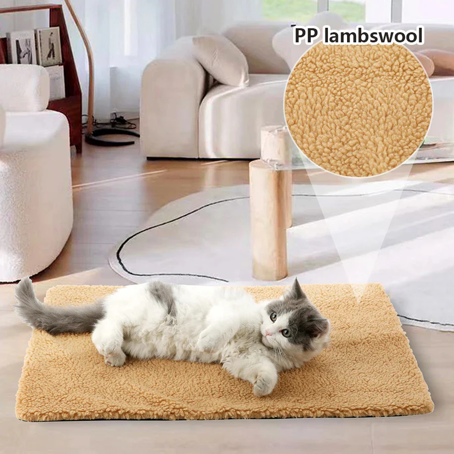 Pet Heating Pad Faux Fur Mat