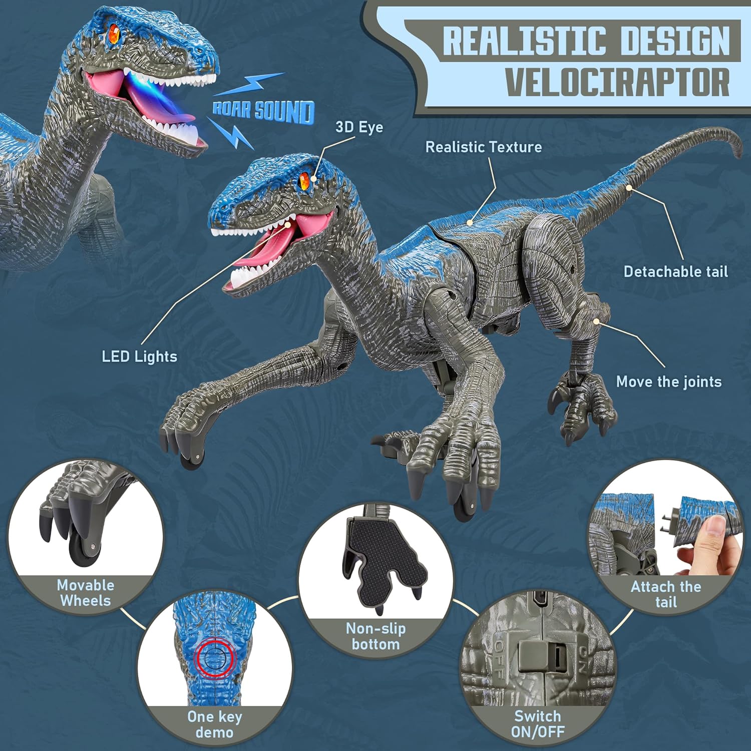 Dino Adventure | Remote Control Dinosaur Toy with Interactive Movement | Engaging Fun for Kids