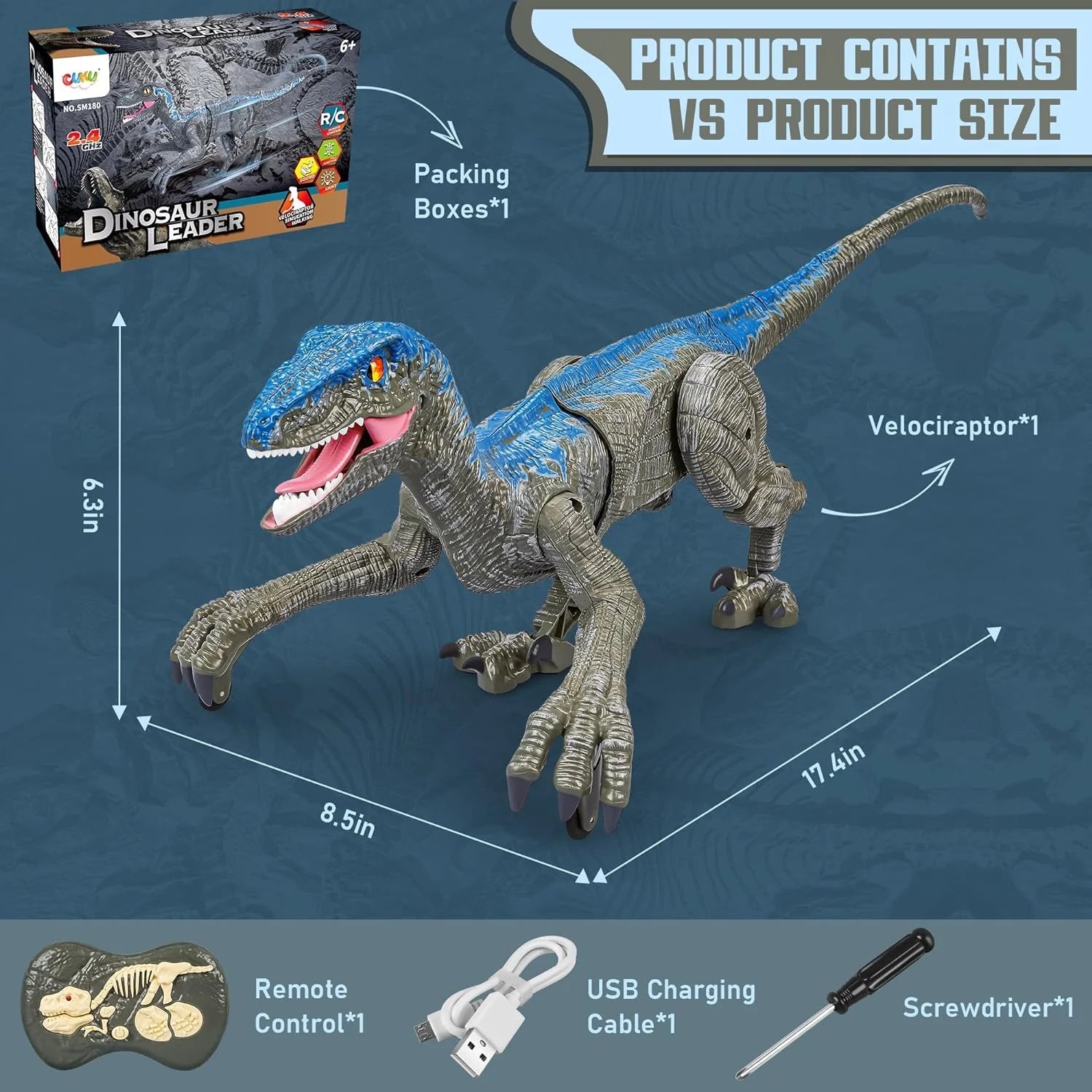 Dino Adventure | Remote Control Dinosaur Toy with Interactive Movement | Engaging Fun for Kids