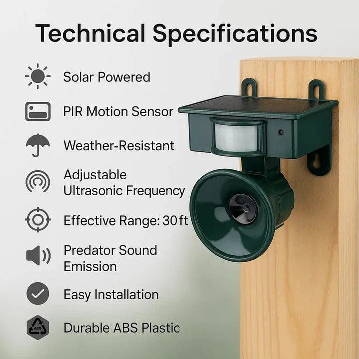 Motion Sensor Bird Device Adjustable Sensitivity