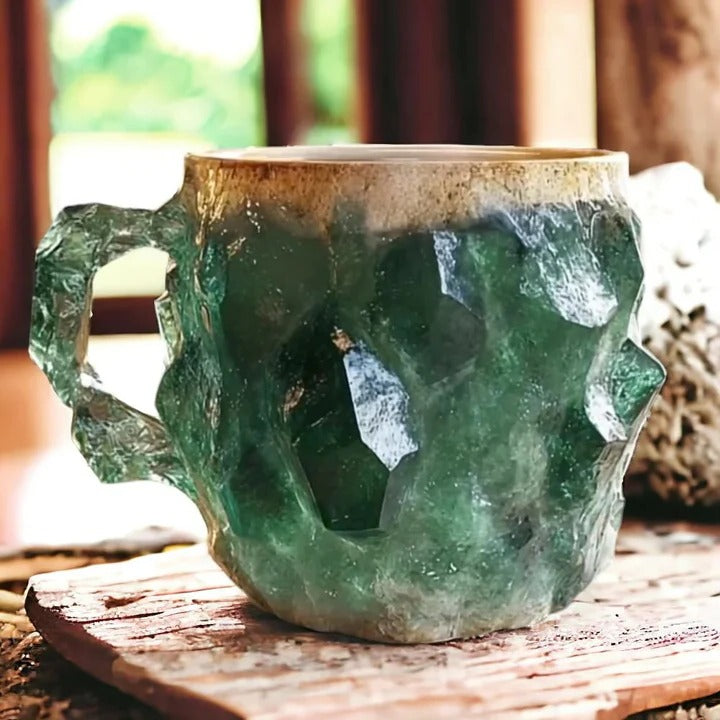 Elegant Mineral Crystal Coffee Mug with Unique Design for Stylish Sipping