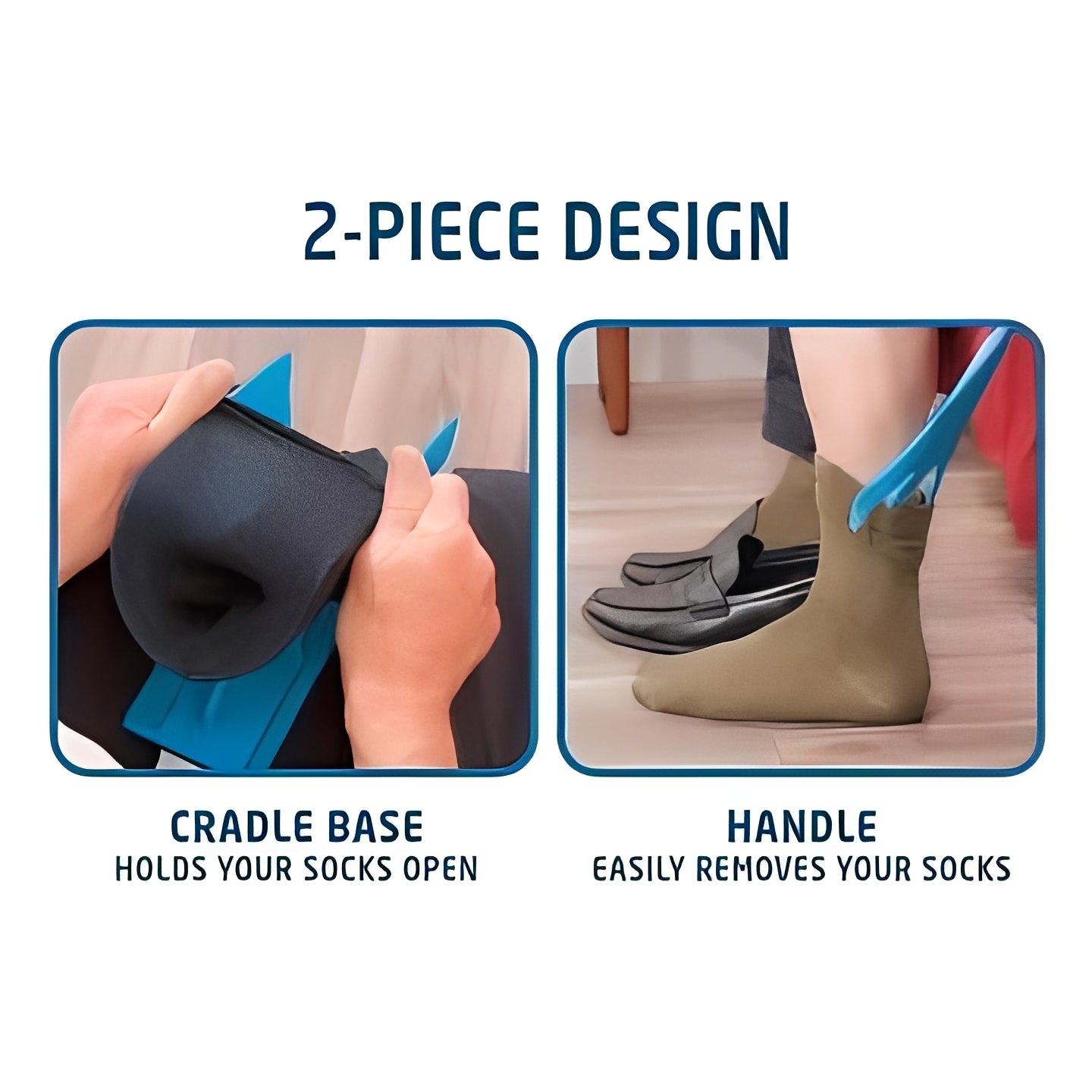 ErgoAid | Compression Sock Aid with Long Handle & Non-Slip Surface | Effortless Dressing Tool for Easy Sock Application