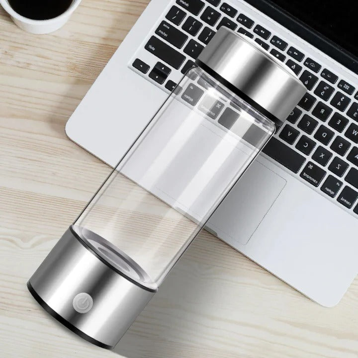 Hydrogen Water Bottle | Rechargeable Glass Design with Infusion Technology | Portable Solution for Enhanced Hydration