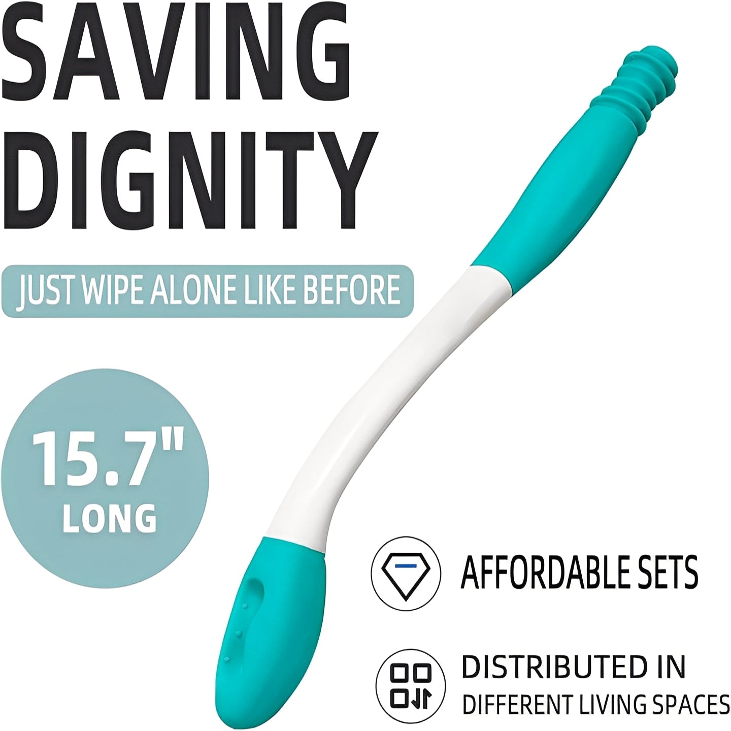 Hygiene Aid | Toilet Wiping Assistance Tool with Ergonomic Handle | Extended Reach for Enhanced Personal Hygiene