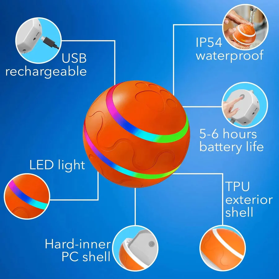 Interactive Pet Toy Ball Remote Control Device