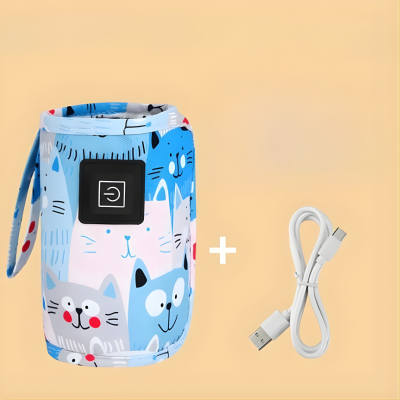 Portable Bottle Warmer | USB-Powered Baby Bottle Heater with Adjustable Temperature | Travel-Friendly Solution for On-the-Go Parents