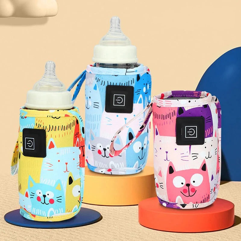 Portable Bottle Warmer | USB-Powered Baby Bottle Heater with Adjustable Temperature | Travel-Friendly Solution for On-the-Go Parents