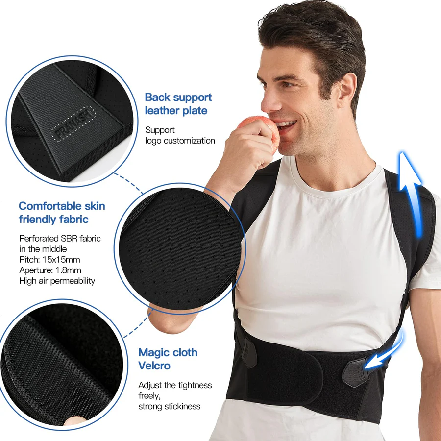 Posture Pro | Adjustable Back Posture Corrector with Cross-Guide Straps | Unisex Support for Improved Alignment and Comfort
