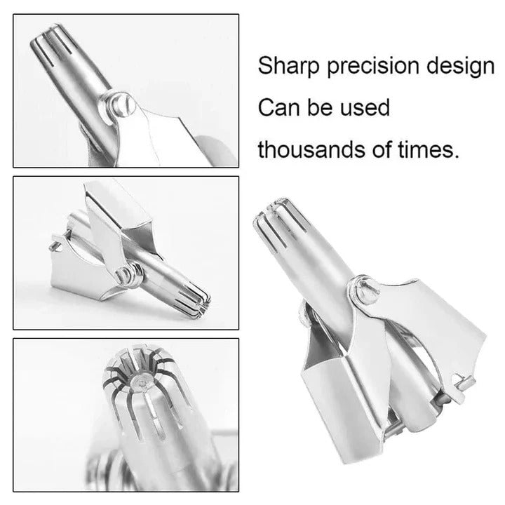 Precision Grooming | Nose Hair Trimmer for Men with Ergonomic Grip | Safe Manual Tool for Easy Trimming of Nose and Ear Hair