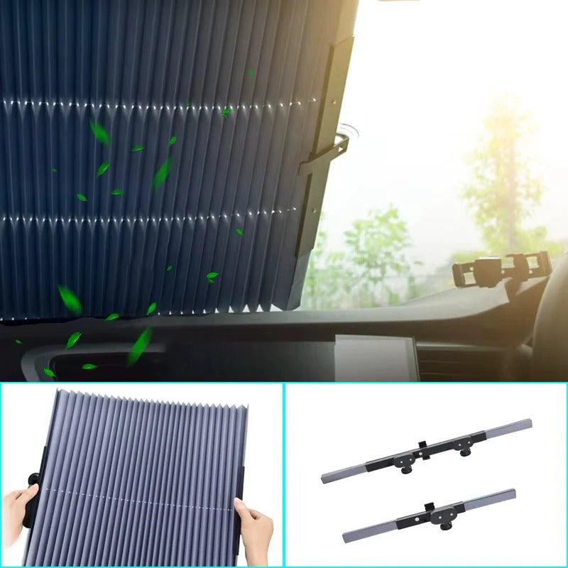Car Windshield Sun Shaden Retractable Design