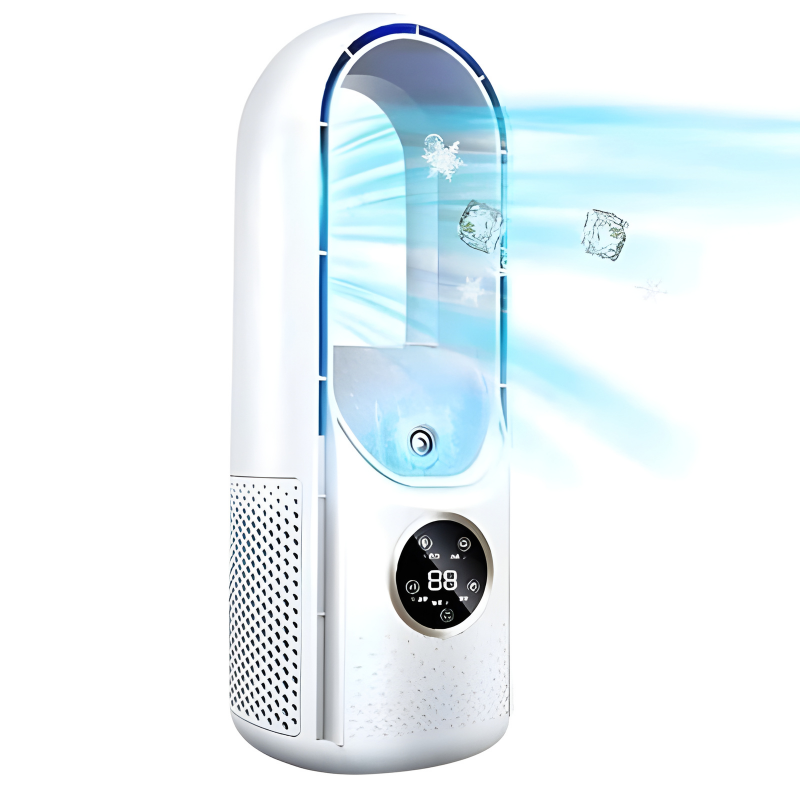 Silent Breeze | Blade-Free Portable Air Conditioner with Adjustable Cooling Modes | Compact Design for Home and Office Comfort