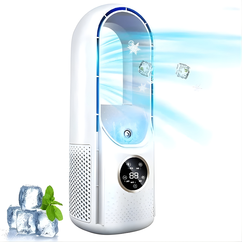 Silent Breeze | Blade-Free Portable Air Conditioner with Adjustable Cooling Modes | Compact Design for Home and Office Comfort