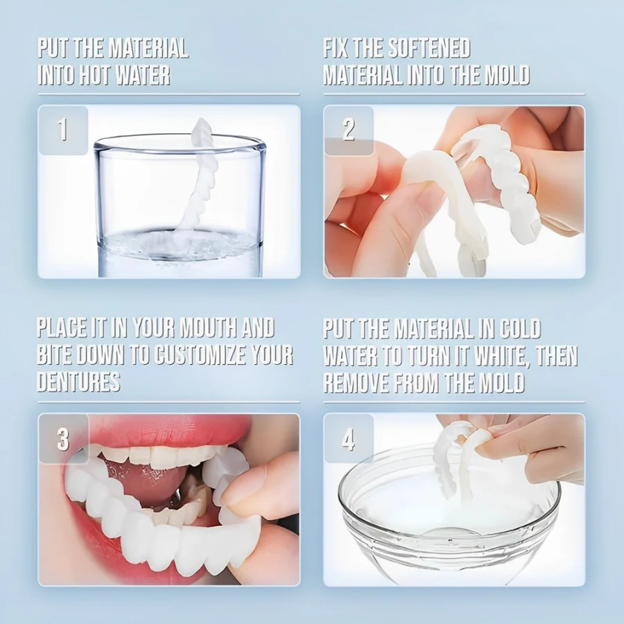 Smile Enhancer | Full Dental Veneer Kit with Adjustable Fit | Natural Look for Instant Confidence