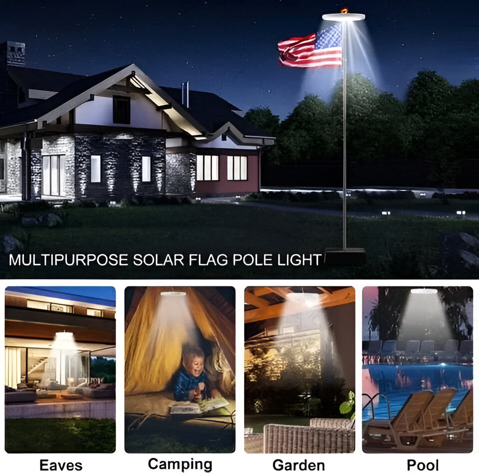 Solar Flagpole Light LED Outdoor Light
