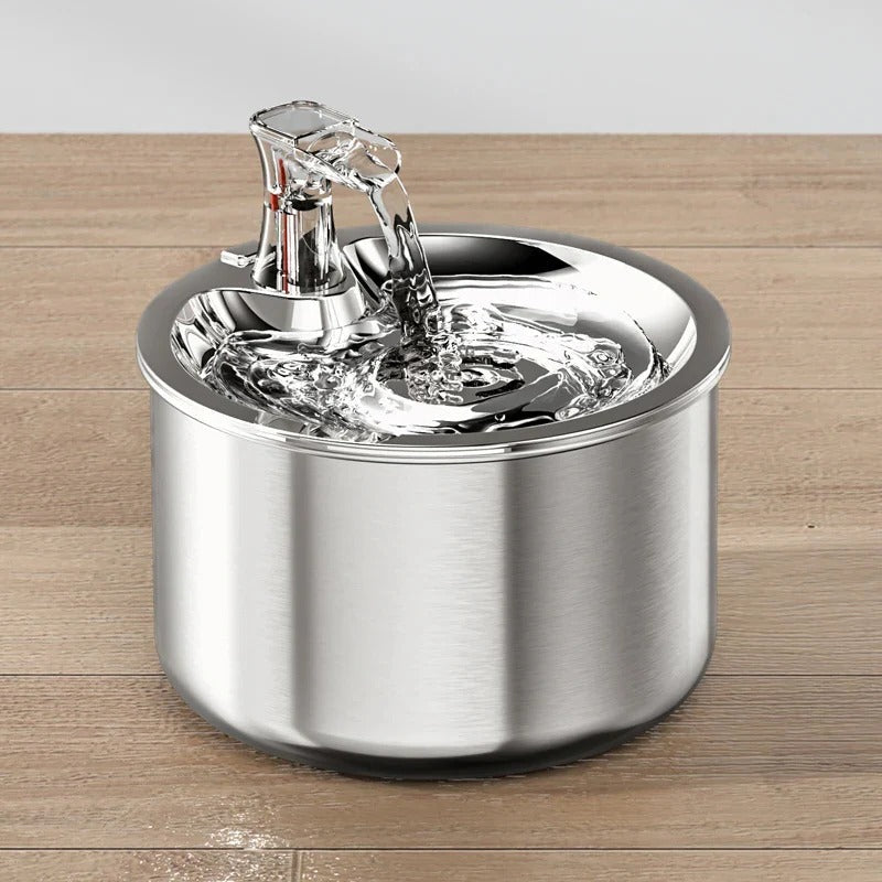 Stainless Steel Cat Water Fountain 2.1L with Motion Sensor