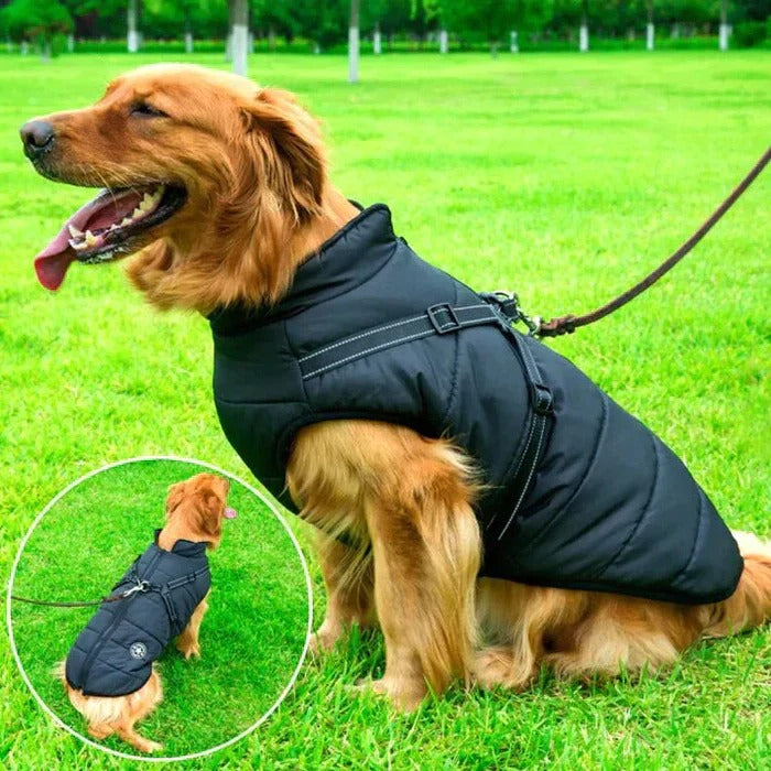 Waterproof Dog Jacket Sherpa Fleece Lined Coat