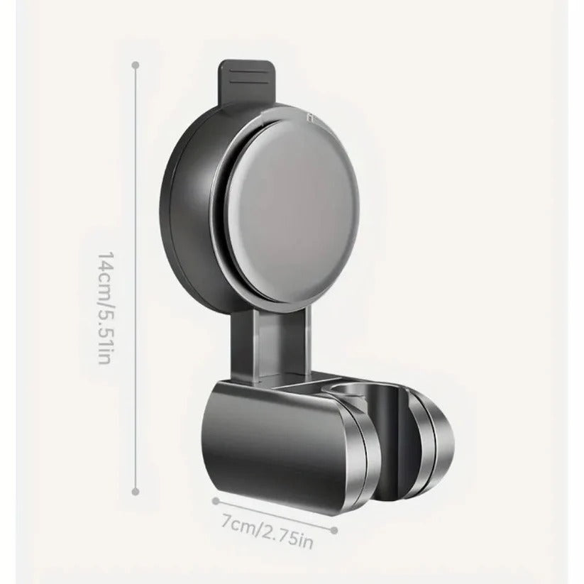 Adjustable Shower Head Holder | Suction Cup Mount with 360-Degree Rotation for Easy Height Adjustment