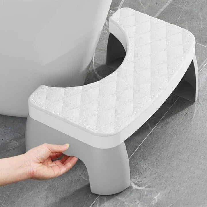 Bathroom Stool | Ergonomic Squat Stool with Textured Grip Surface | Compact Design for Improved Comfort