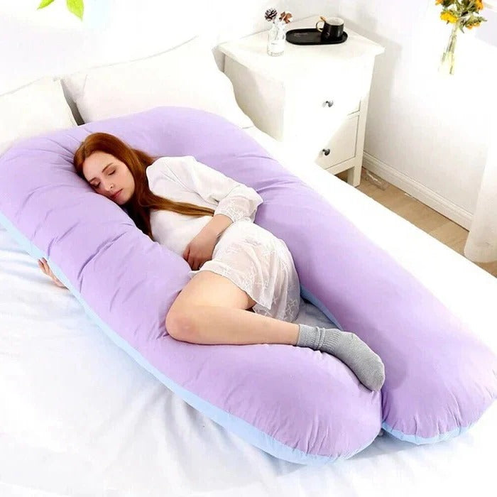 Comfort Haven | U-Shaped Body Pillow with Adjustable Loft | Ergonomic Support for Pregnancy and Side Sleepers