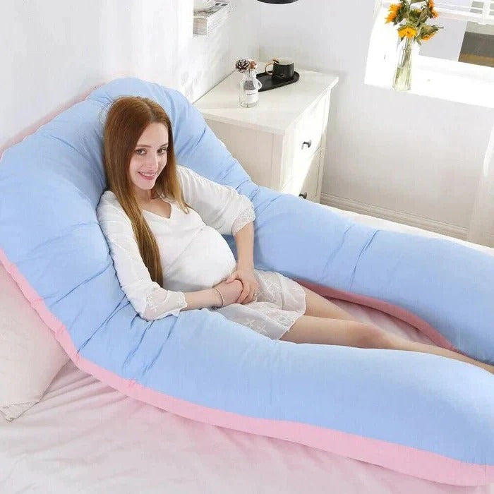Comfort Haven | U-Shaped Body Pillow with Adjustable Loft | Ergonomic Support for Pregnancy and Side Sleepers