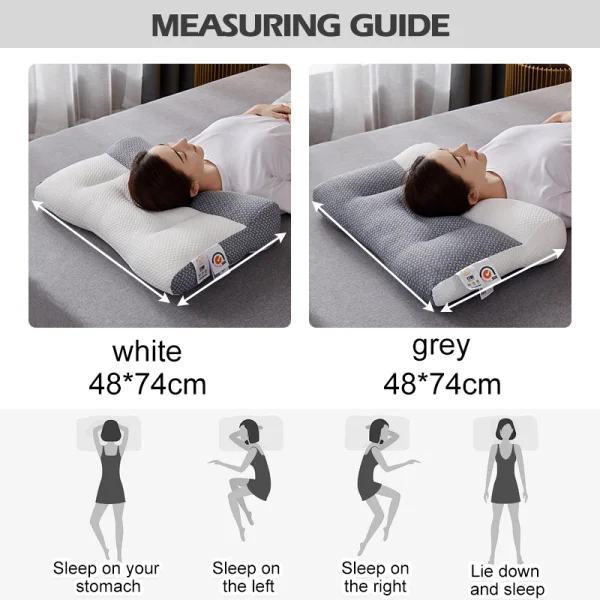 Comfort Sleep | Neck Support Pillow with Ergonomic Design | Multi-Zone Support for Neck Pain Relief