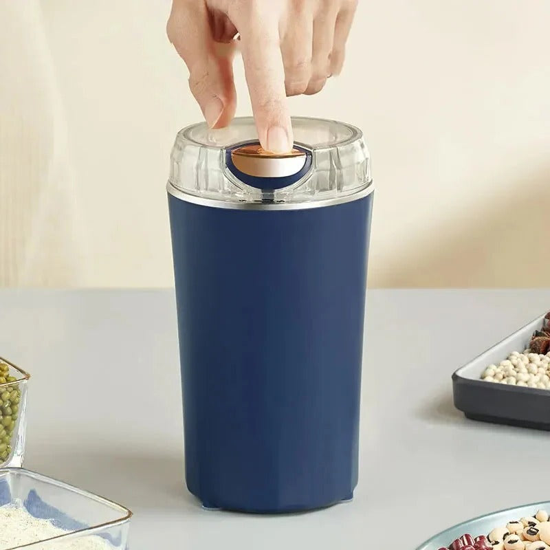 Compact Electric Mini Grinder | Stainless Steel Blades for Fresh Coffee & Spices