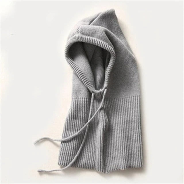 Knit Hat Adjustable Hooded Design