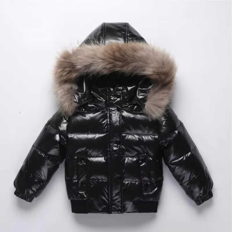 Cozy Kids | Waterproof Down Parka with Fur Trim Hood | Insulated Design for Ultimate Winter Warmth