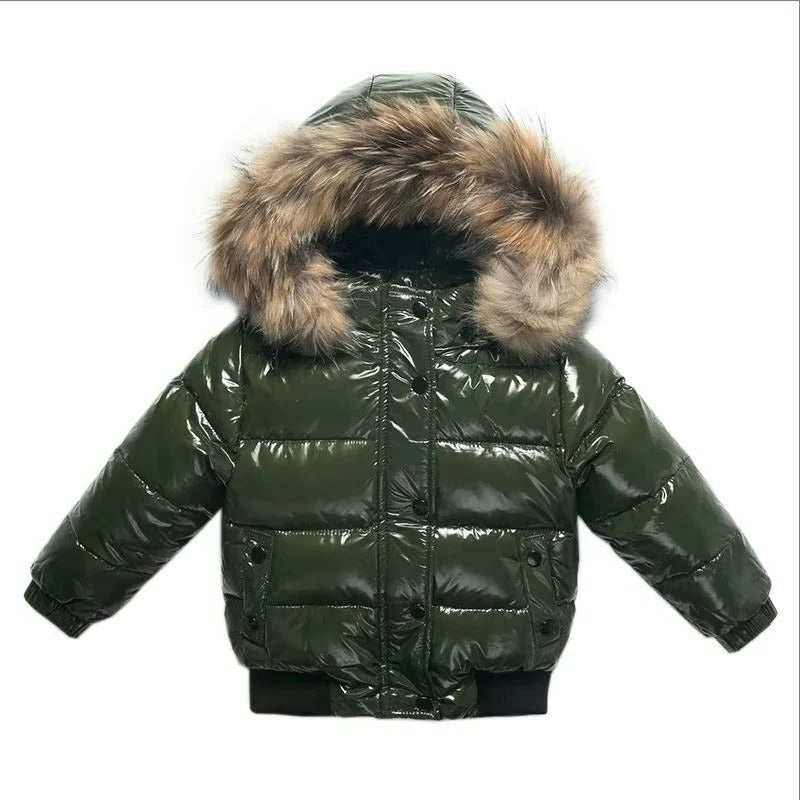 Cozy Kids | Waterproof Down Parka with Fur Trim Hood | Insulated Design for Ultimate Winter Warmth