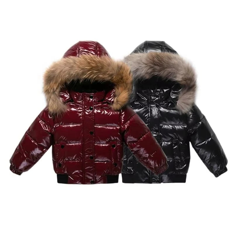 Cozy Kids | Waterproof Down Parka with Fur Trim Hood | Insulated Design for Ultimate Winter Warmth