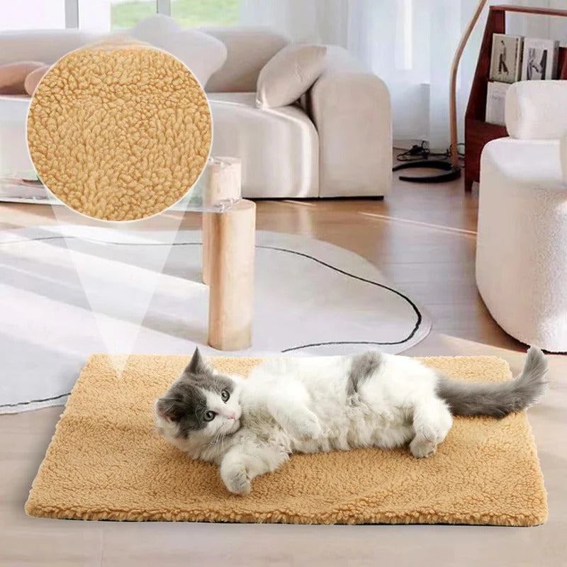 Pet Heating Pad Faux Fur Mat