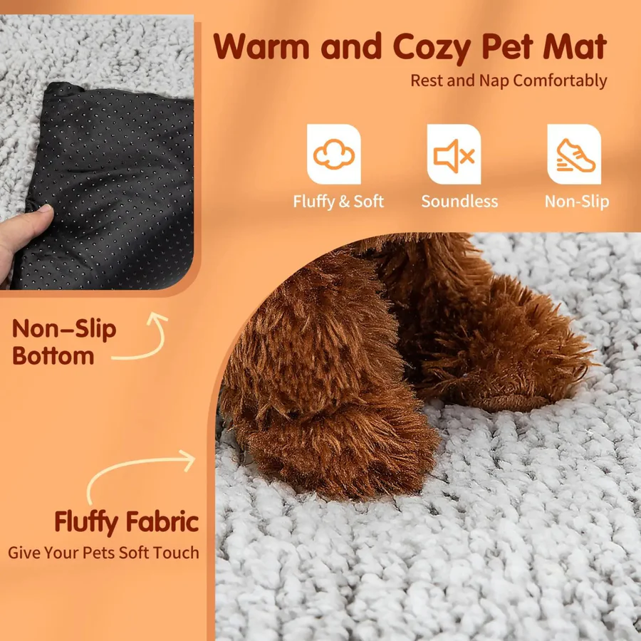 Pet Heating Pad Faux Fur Mat