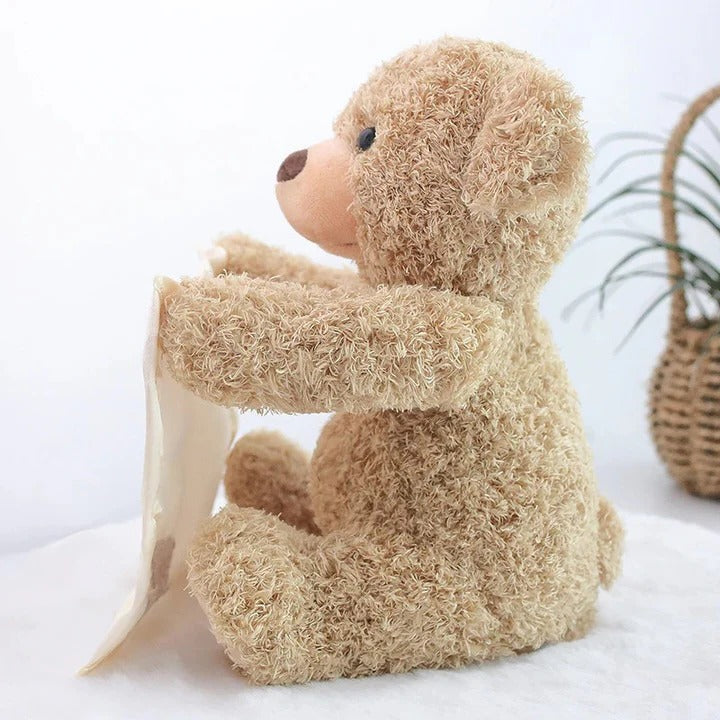 Cuddle Buddy | Peek-A-Boo Teddy Bear Plush Toy with Music & Motion | Engaging Tummy-Time Companion for Infants