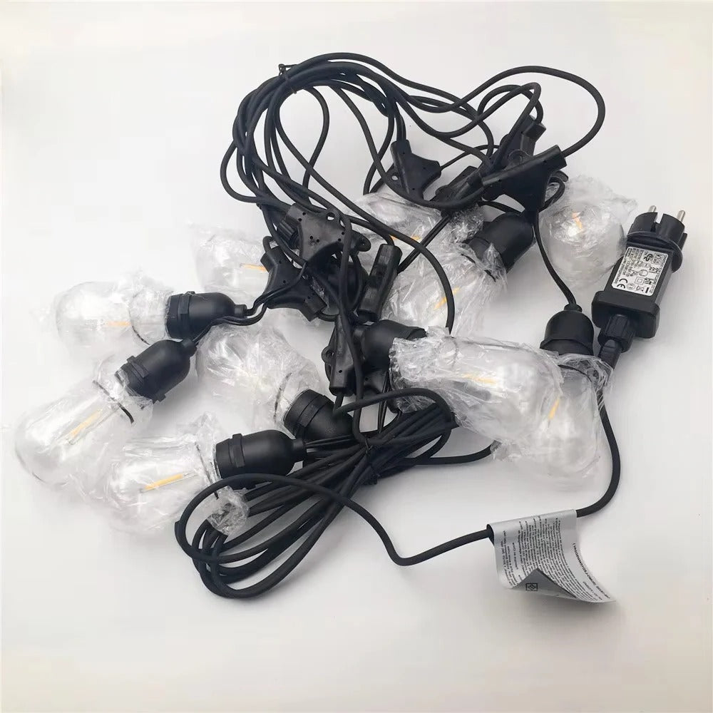 Outdoor String Lights 20ft LED Patio Lights