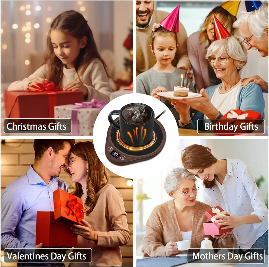 Electric Mug Warmer | Adjustable Coffee Warmer with 5.5-Inch Heating Plate | Perfect Temperature Control for Drinks and Candles