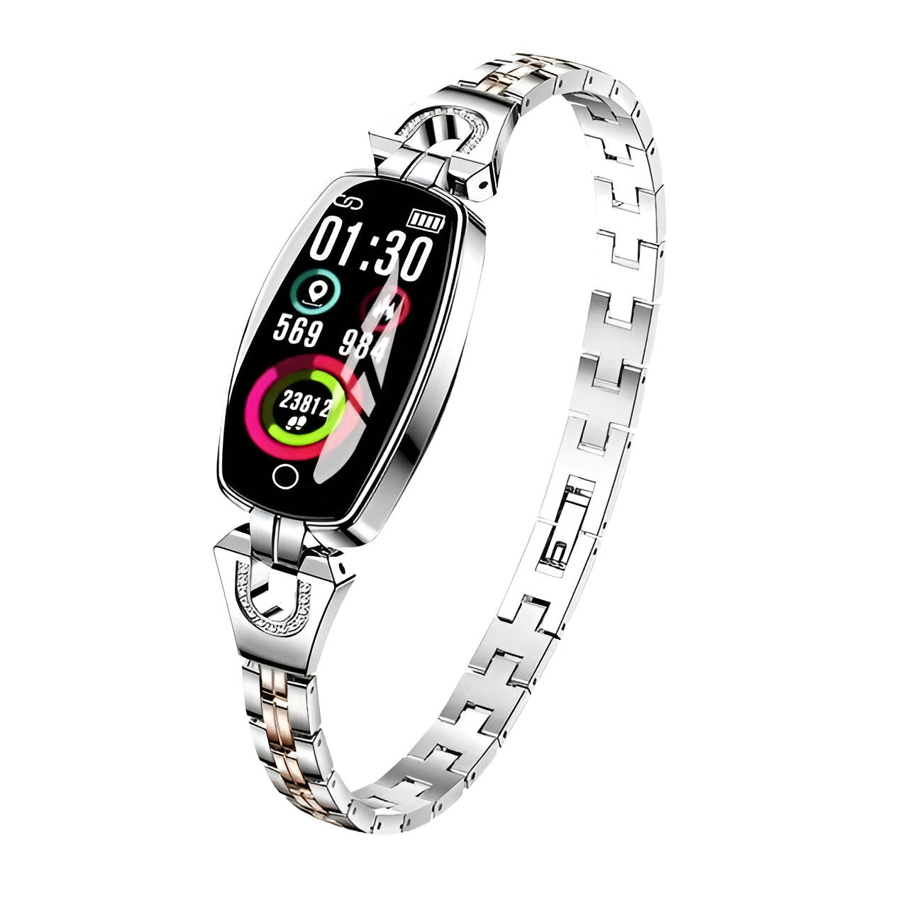Elegant Fitness Tracker | Smart Bracelet with Heart Rate Monitoring | Stylish Accessory for Wellness Tracking