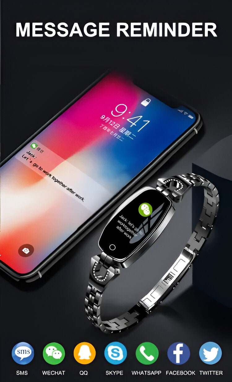 Elegant Fitness Tracker | Smart Bracelet with Heart Rate Monitoring | Stylish Accessory for Wellness Tracking